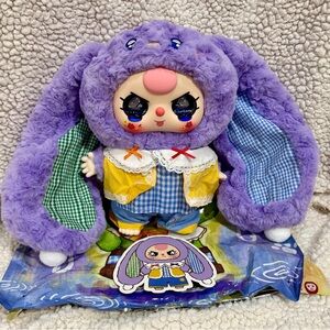 Baby Three 400% V2 SECRET Purple Bunny. Special  Liquid eyes NIB